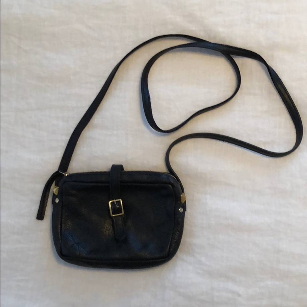 Clare Vivier Mini Sac black leather crossbody